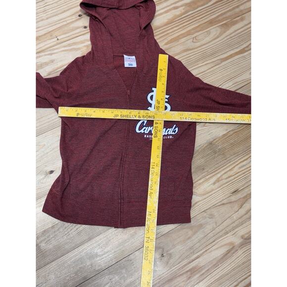 Genuine Merchandise Campus Lifestyle MLB St Louis Cardinals Zip Hoodie Jr XS - Picture 3 of 4